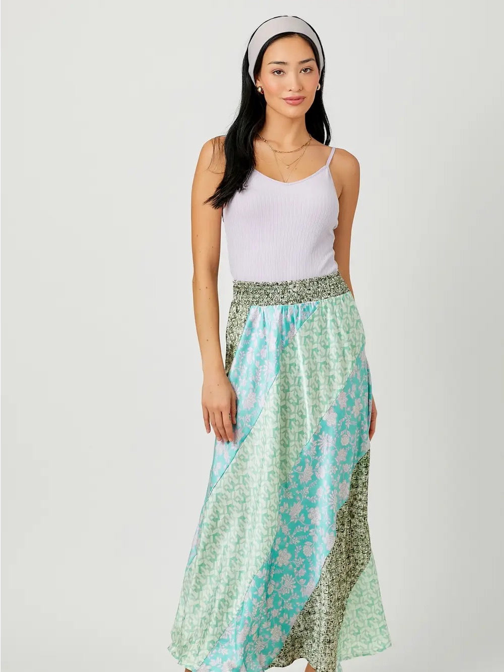 (637) Mixed Print Skirt - NWT